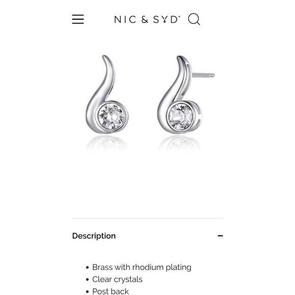 Swarovski Elegant Matching Earrings Necklace Boxed Gift Set Nic and Sid Timeless - Picture 2 of 11